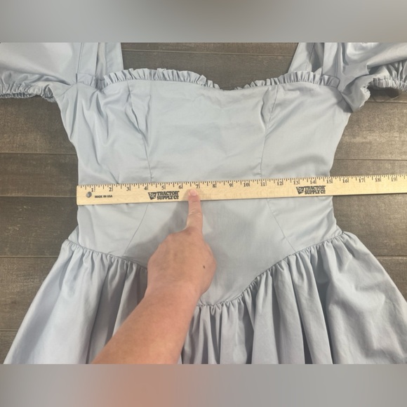 House of CB Maribel Soft Blue Mini Dress - Picture 10 of 14